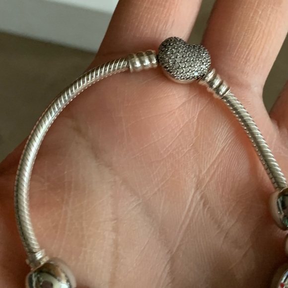 Pandora Pave Heart Claps Bracelet w/ 9 NEW Sanrio Hello Kitty Theme Charms - Picture 11 of 17